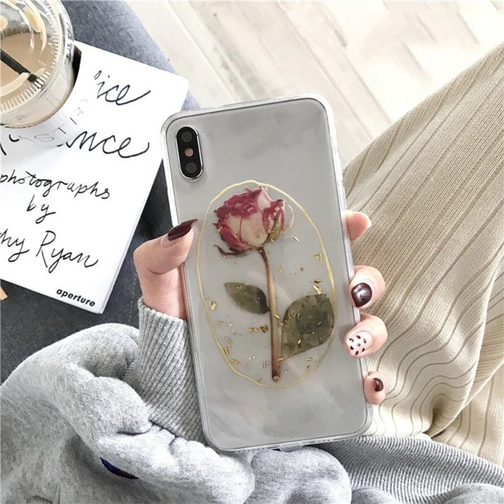 NEW iPhone Max/XR/X/XS/Plus Transparent Rose case - Picture 2 of 5